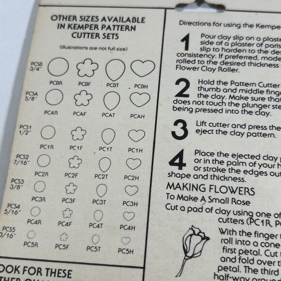 Vintage New Old Stock Kemper Tools Clay Pattern Cutters Set PCS3 3/8" - Sealed‎ - Picture 8 of 10